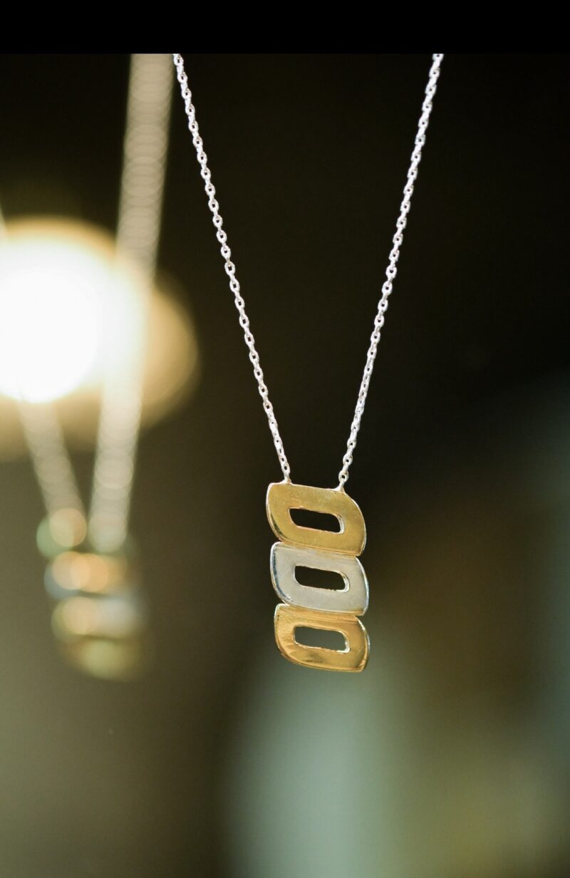 Silver and Played Gold Necklace