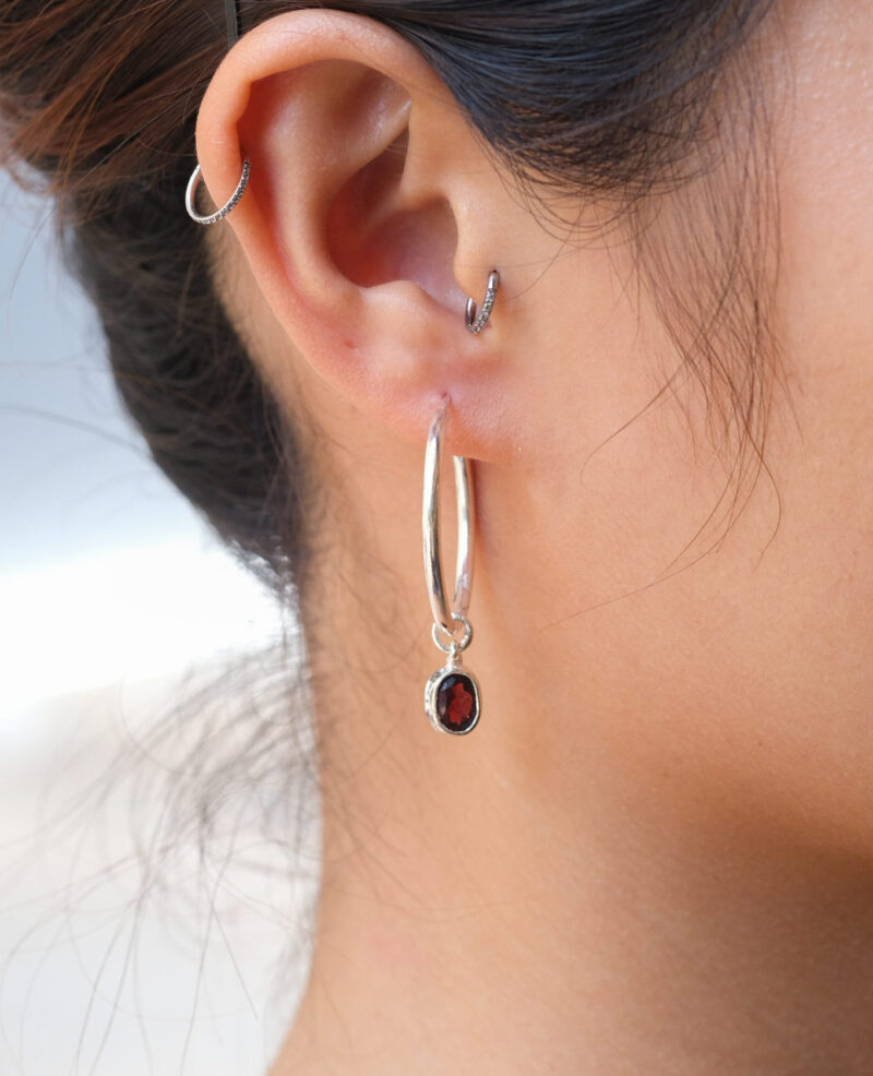 Peridot/ Garnet Earrings - Image 2