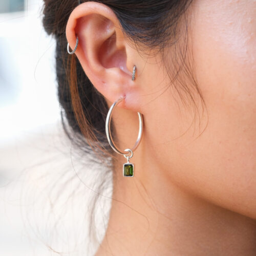 Peridot/ Garnet Earrings