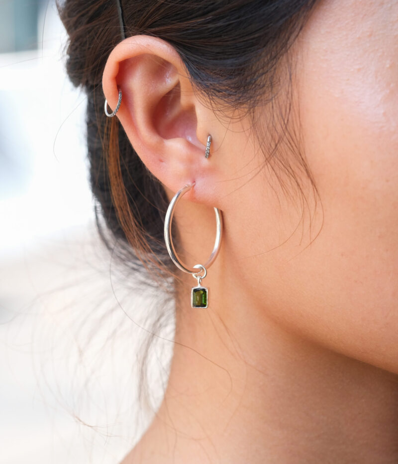 Peridot/ Garnet Earrings
