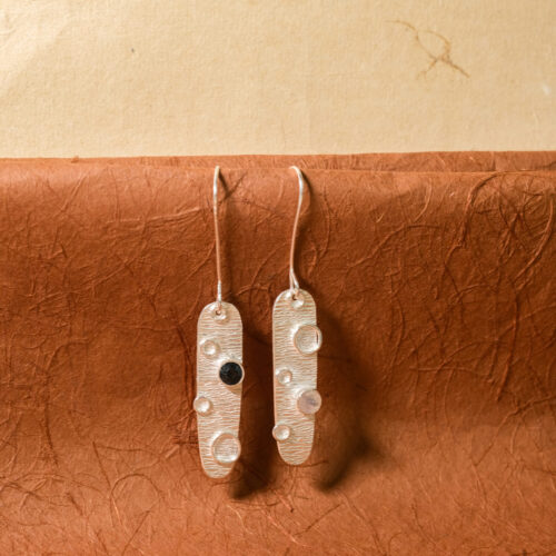 Blue Topaz/ Moonstone Earrings