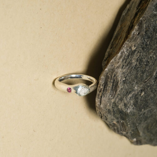 Moonstone/ Tourmaline Ring